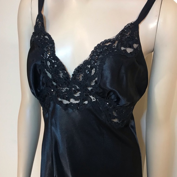Victorias Secret Night Gown Black Lace Dress - Picture 3 of 6